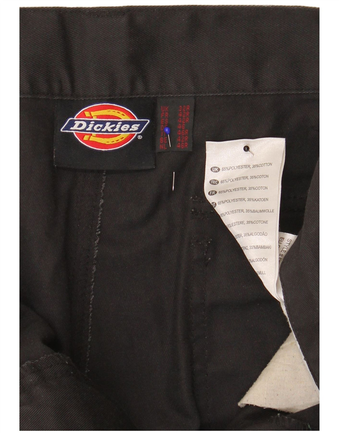 Dickies Pantalon Cargo Droit Homme W32 L31 Noir Polyester