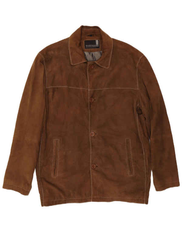 Werther Veste en Daim Homme IT 54 2XL Cuir Marron