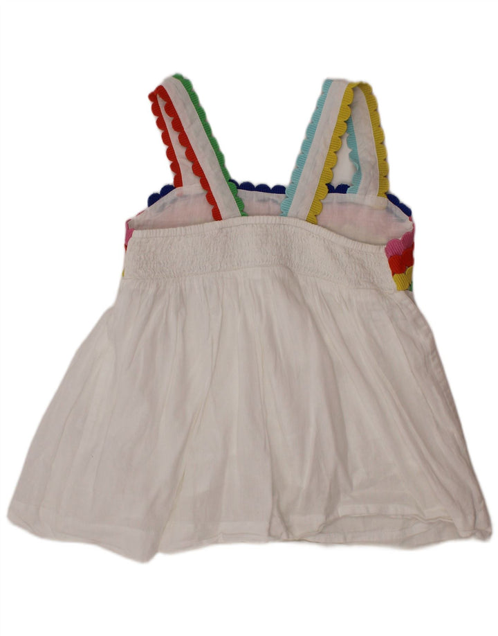 BODEN Haut chemisier sans manches pour fille 7-8 ans Blanc Colorblock Coton