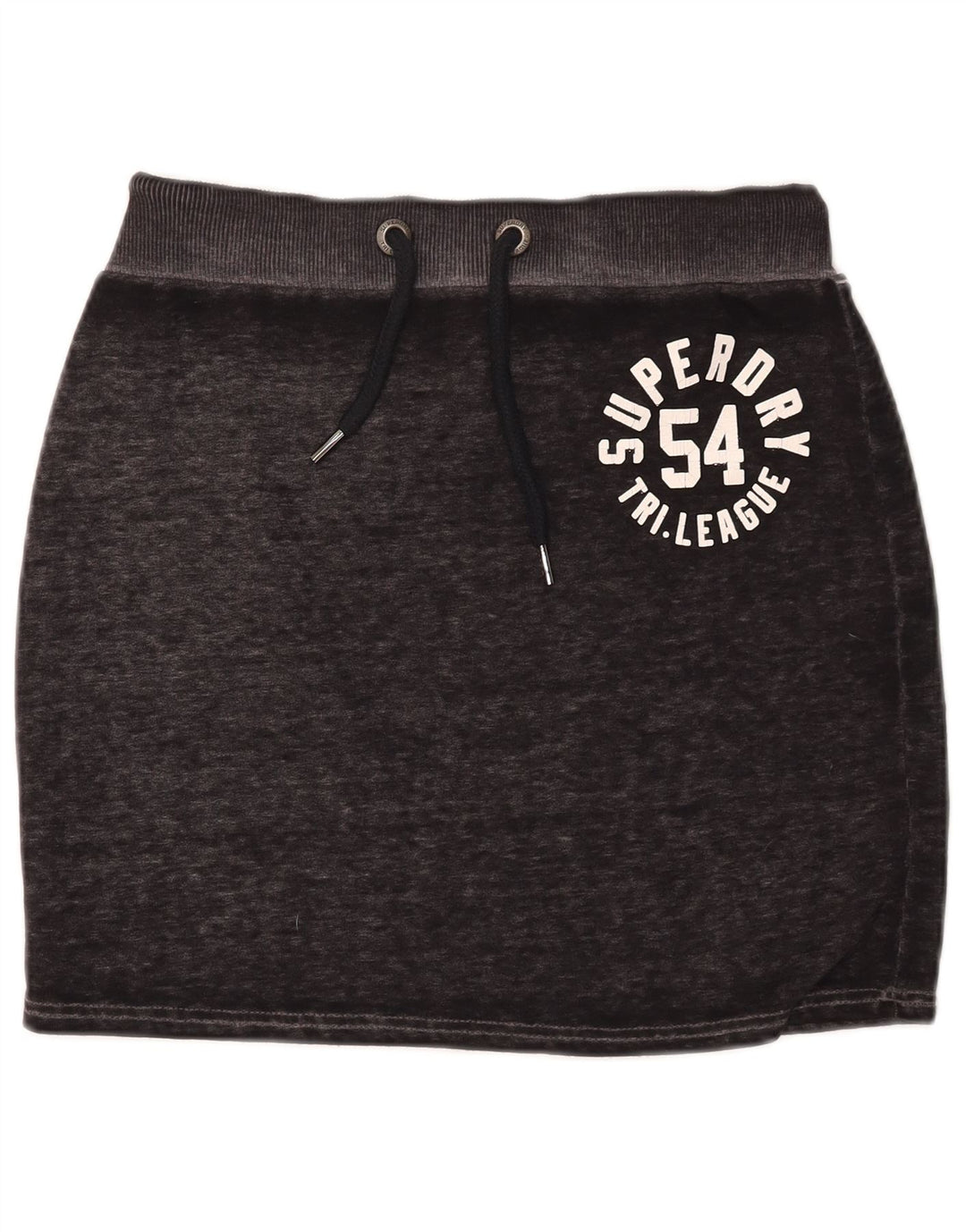 Superdry Femme Mini-jupe graphique Medium W30 Coton moucheté noir