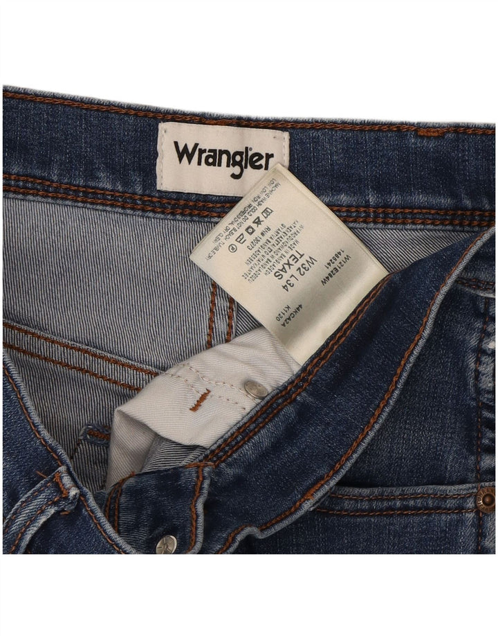 WRANGLER Jean Droit Texas Homme W32 L34 Bleu Coton