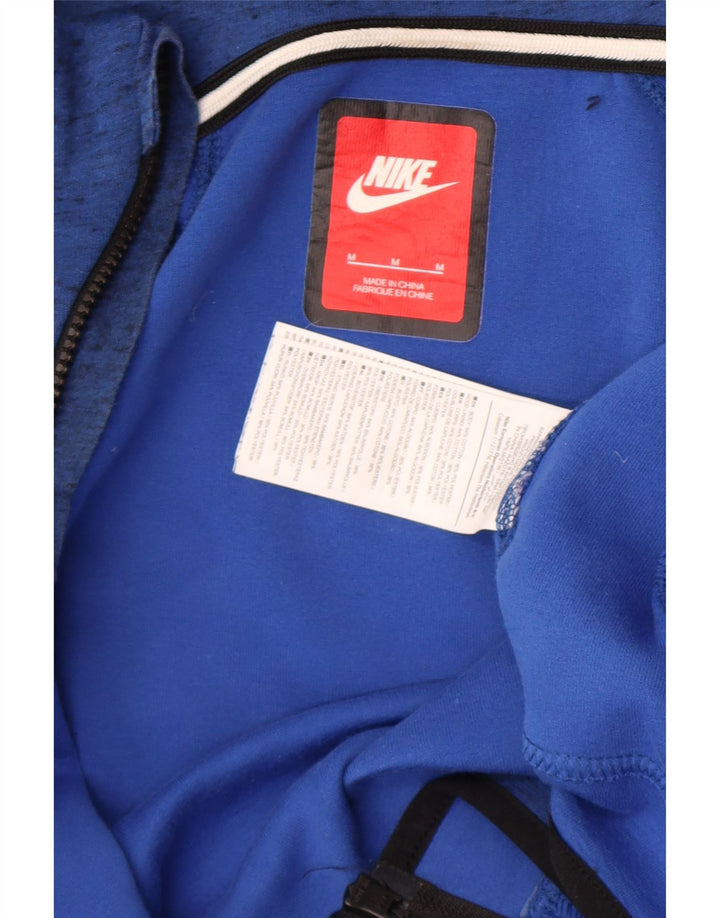 Nike Sweat à capuche zippé en coton moucheté bleu moyen pour homme