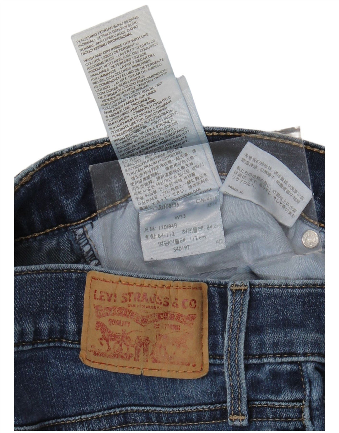 Levi's Jean Slim Femme W33 L26 Bleu Coton
