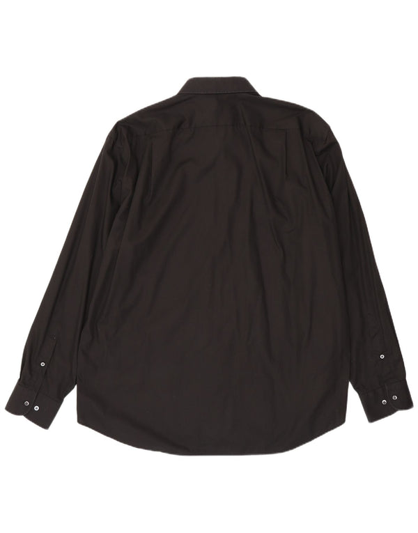 Hugo Boss Chemise Homme Taille 45 17 3/4 XL Coton Noir