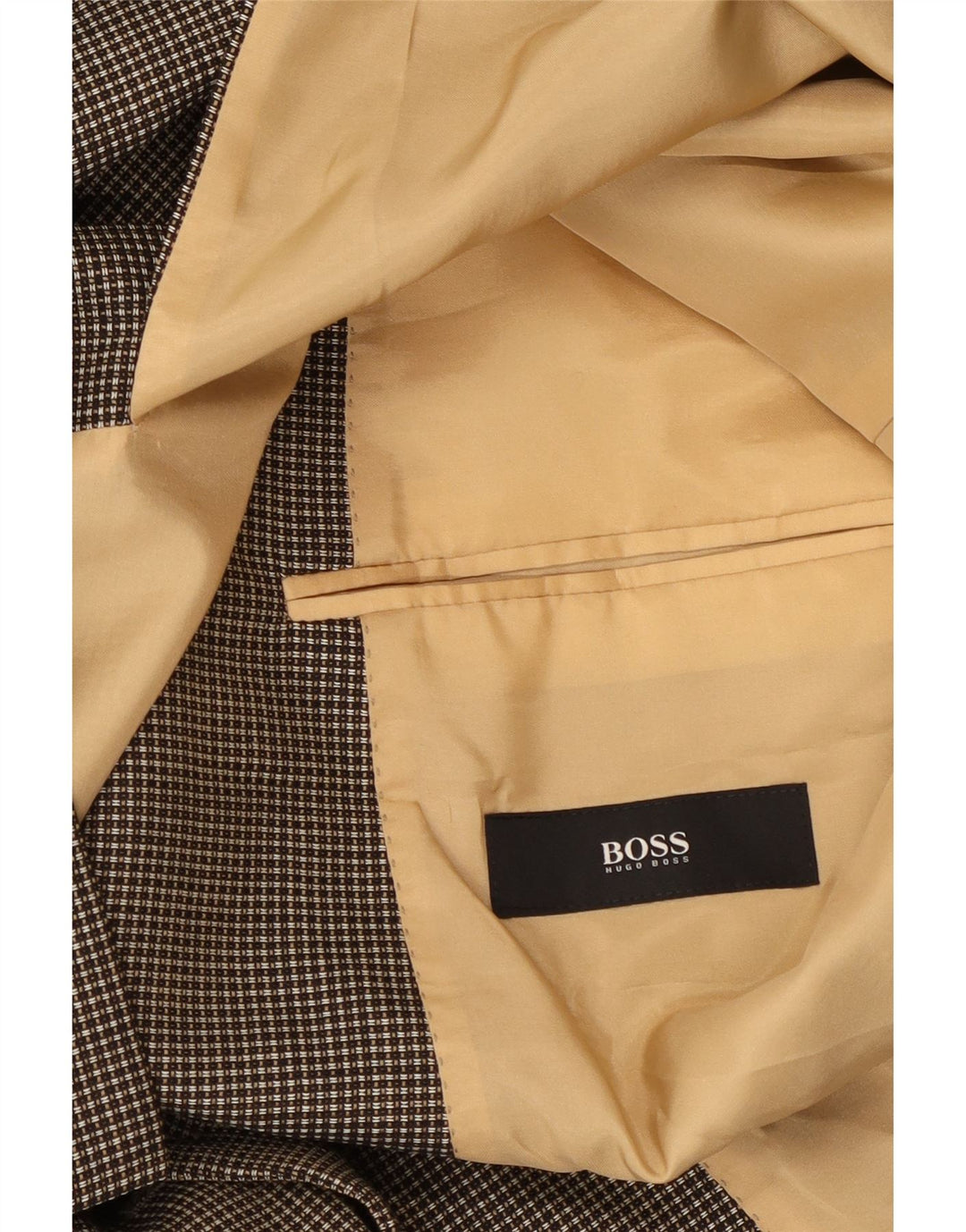 Hugo Boss Veste blazer à 3 boutons pour homme UK 42 XL Gris à carreaux