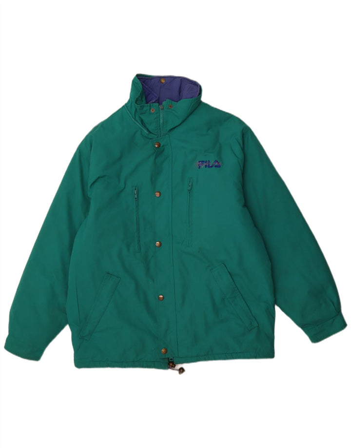 FILA Mens Windbreaker Jacket US 40 Large Green Winter