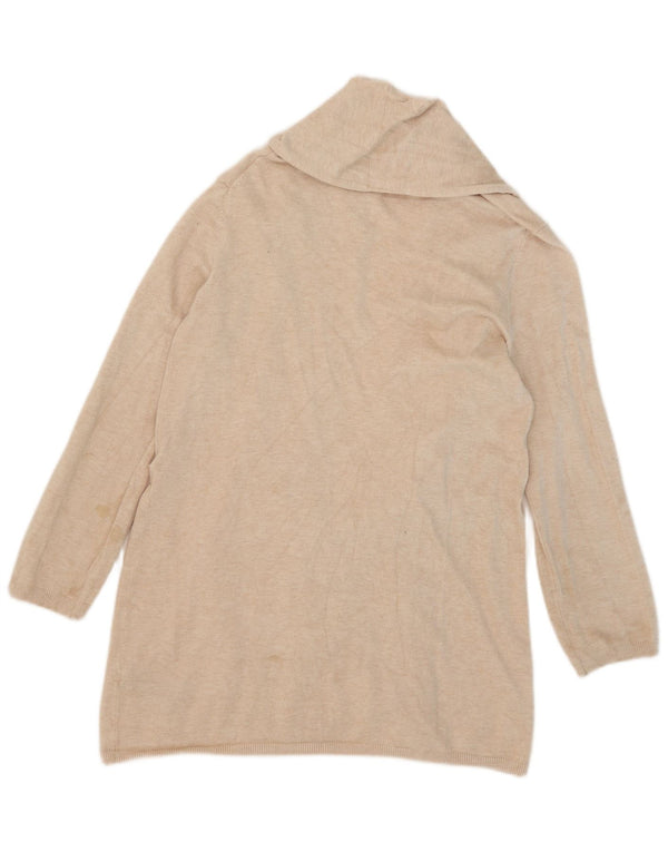 Zara Cardigan ouvert long pour femme UK 18 XL Viscose beige