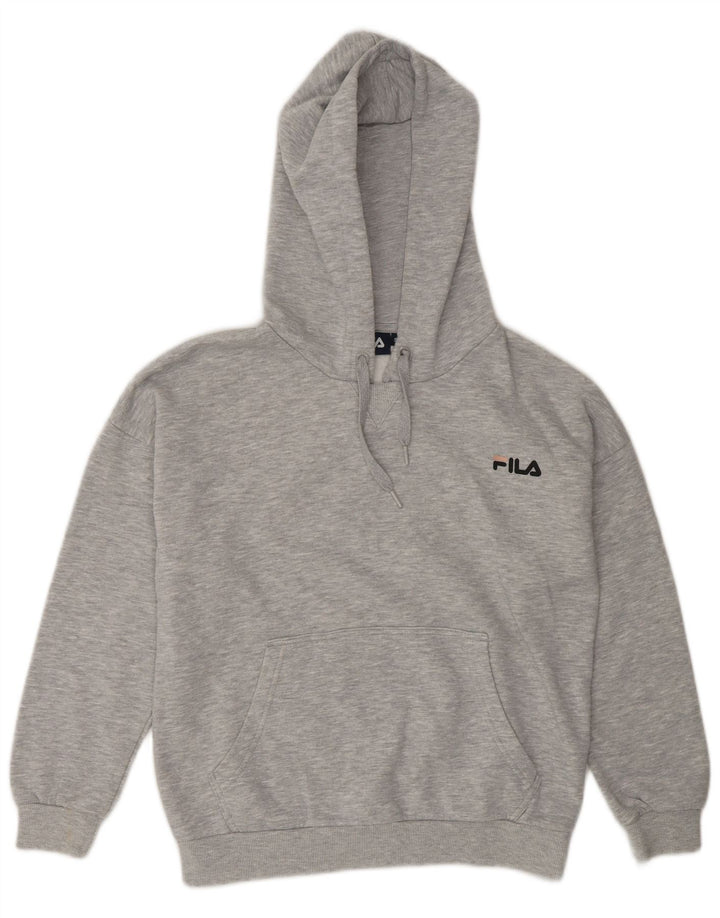 Fila Pull à capuche surdimensionné pour femme UK 10 Small Gris Polyester