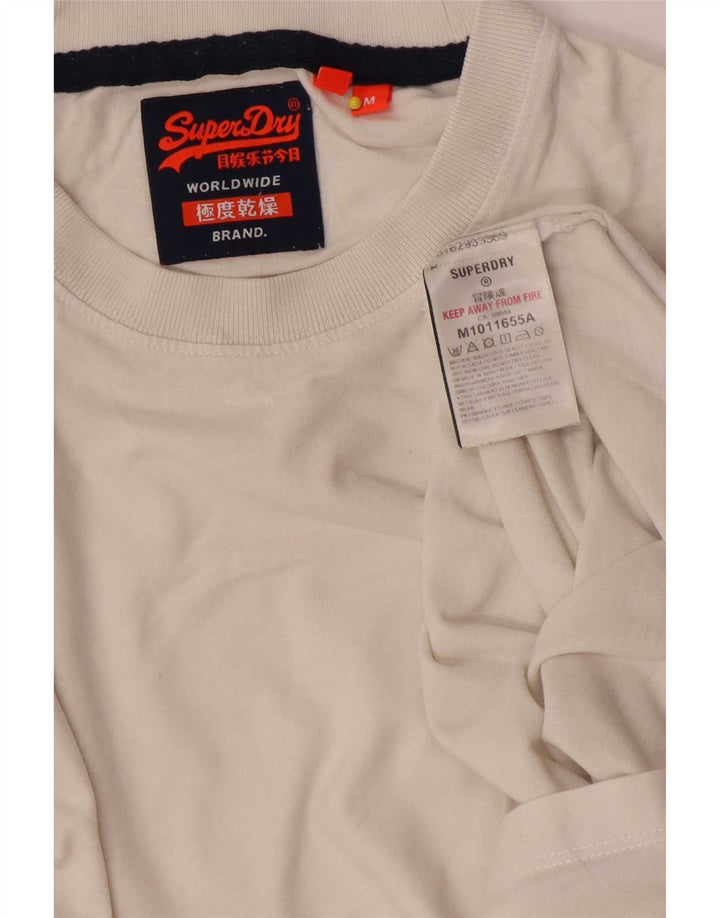 Superdry T-Shirt Homme Blanc Moyen Coton