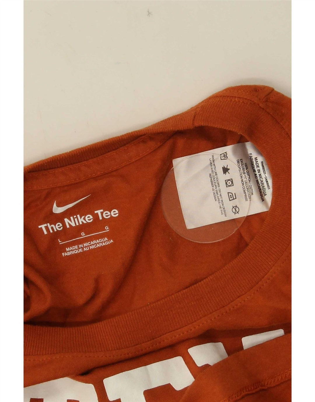 Nike T-shirt Texas Graphic pour homme en coton orange Taille L