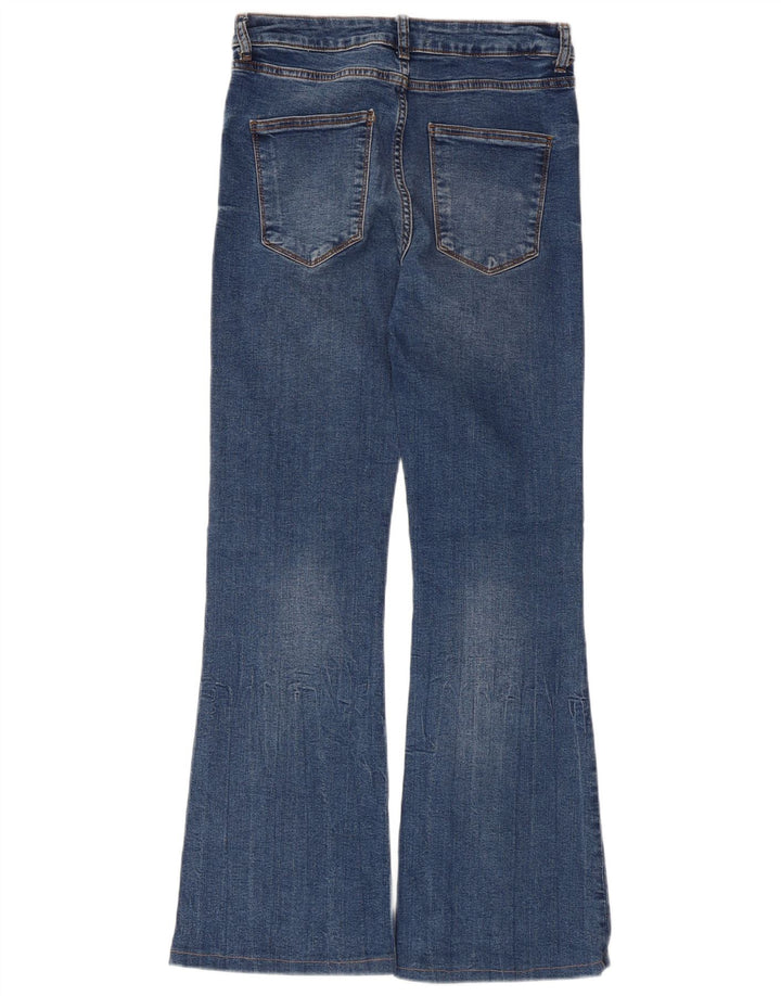 Zara Jean évasé pour femme EU 40 Medium W30 L30 Bleu