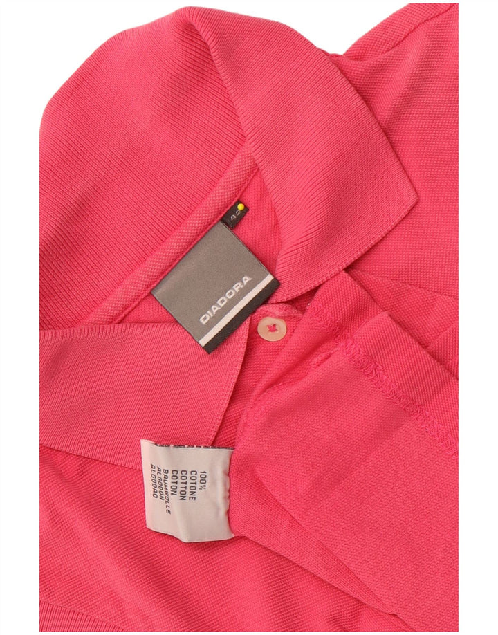 Diadora Polo court sans manches femme IT 42 coton rose moyen
