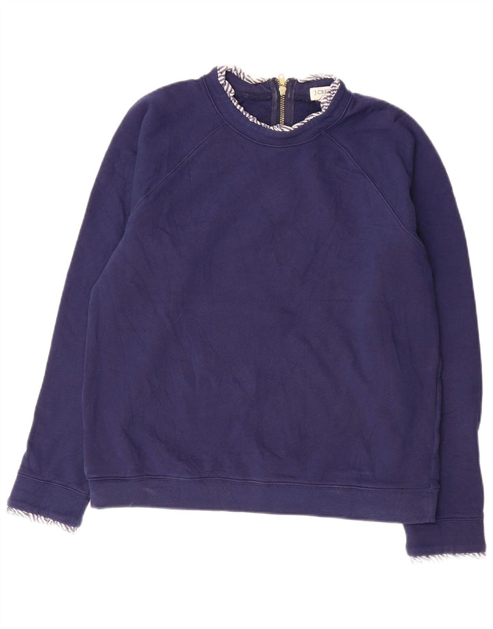 J. CREW Sweat-shirt pour femme UK 14 en coton bleu marine moyen