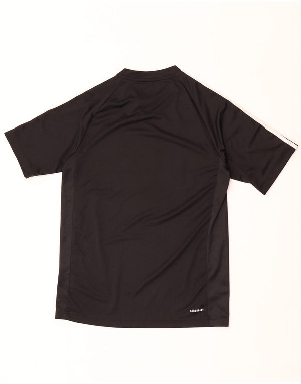 Adidas Hommes Aeroready Graphic T-Shirt Top Petit Noir Polyester