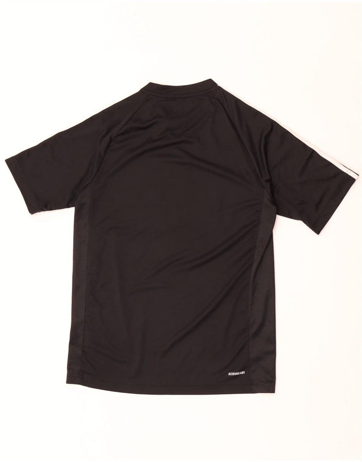 Adidas Hommes Aeroready Graphic T-Shirt Top Petit Noir Polyester