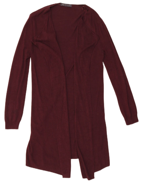 Marks & Spencer Pull cardigan ouvert long pour femme UK 10 Small Bordeaux