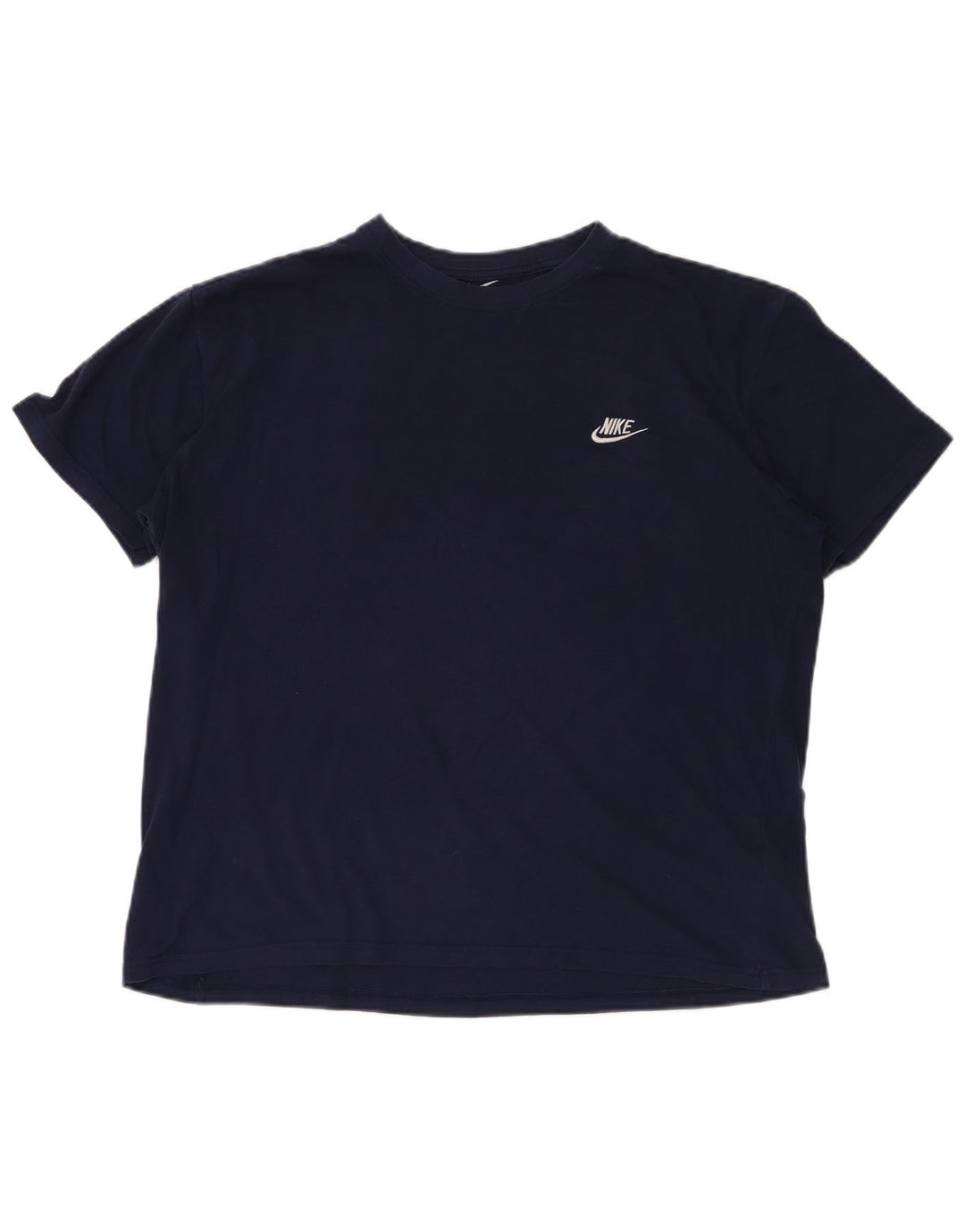 NIKE T-shirt coupe athlétique pour femme UK 20 2XL Bleu marine Coton