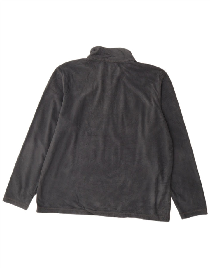 Eddie Bauer Pull polaire à col zippé pour homme XL Gris Polyester