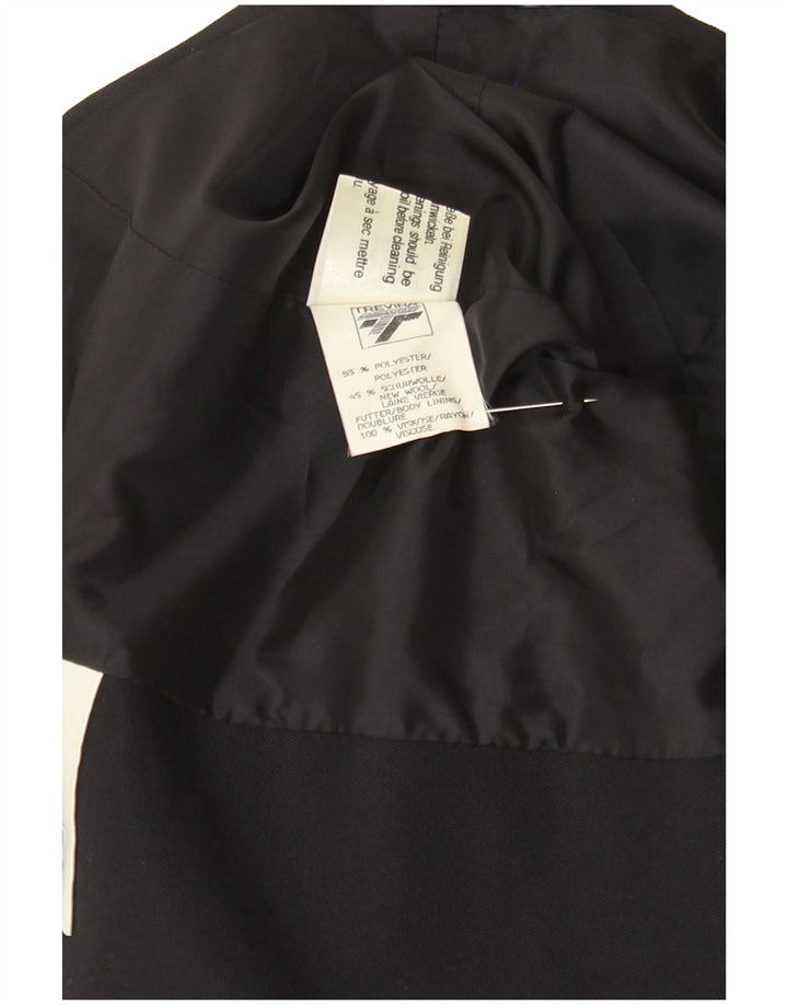 Trevira Veste blazer croisée pour femme UK 16 Large Bleu marine