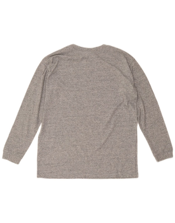 Champion Haut graphique à manches longues pour homme en coton moucheté gris petit