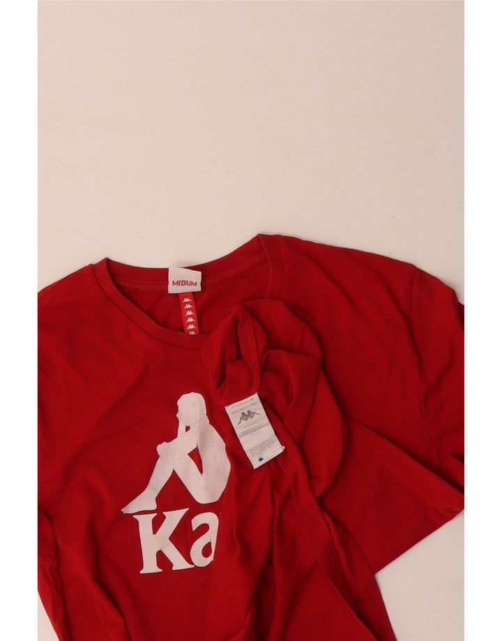 KAPPA T-Shirt Graphique Homme Rouge Moyen Coton