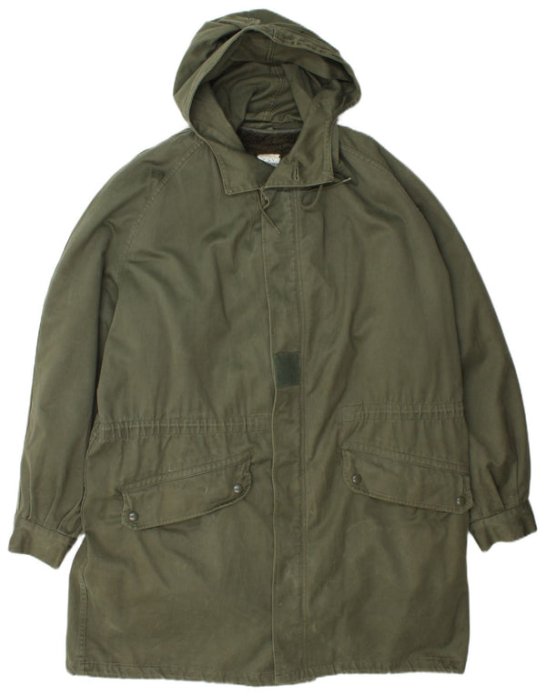 Veste Parka à capuche homme vintage UK 40 Grand Vert