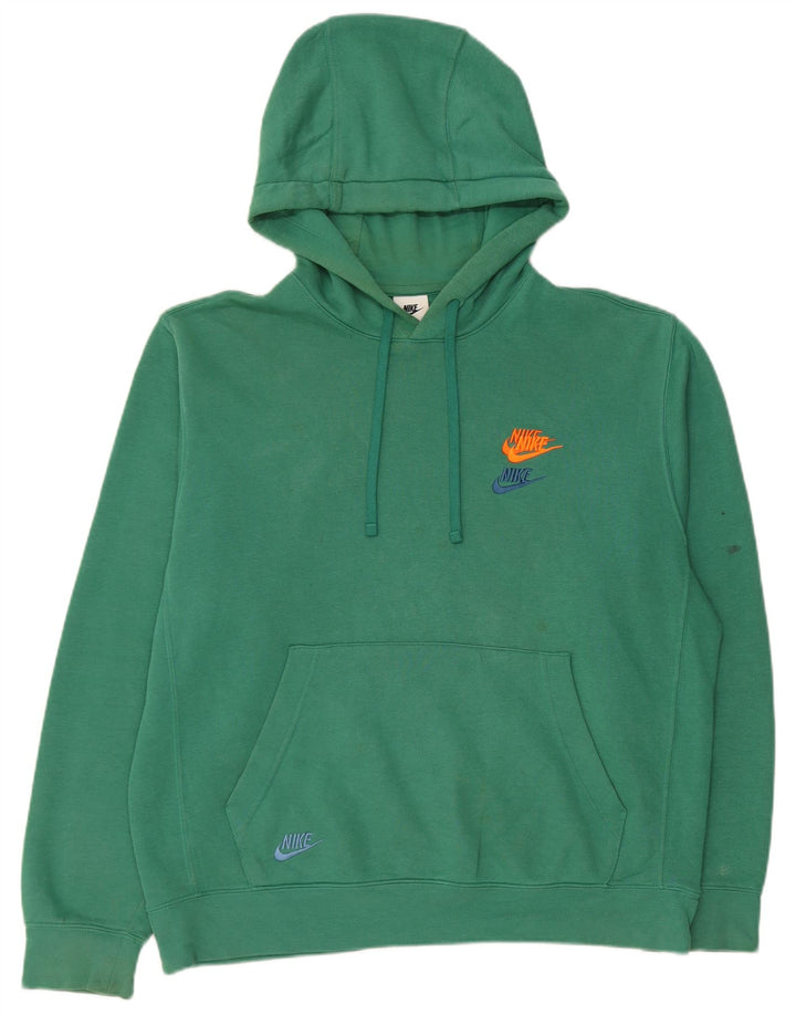 Nike Pull à capuche en coton vert moyen pour homme