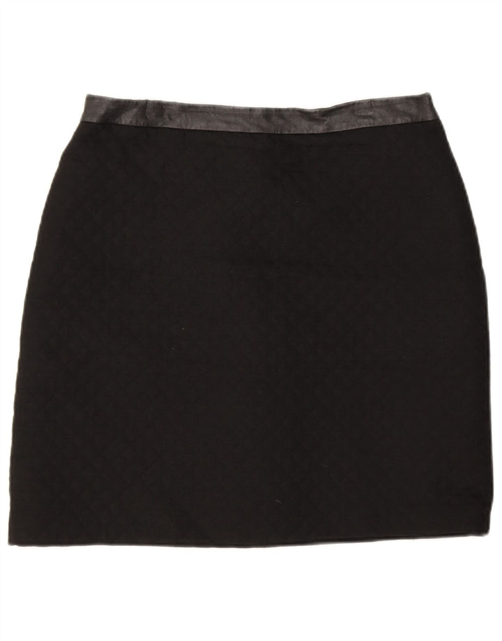 Marks & Spencer Mini-jupe pour femme UK 12 Medium W30 Noir Argyle/Diamant