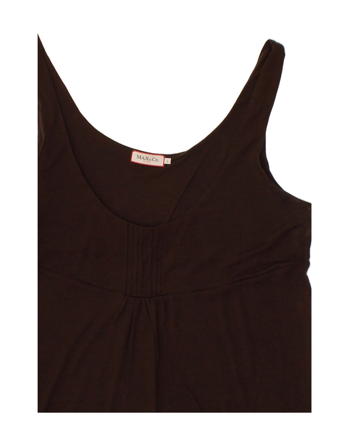MAX&CO. Womens Crop Top UK 14 Large Brown Vintage Max&Co. and Second-Hand Max&Co. from Messina Hembry 