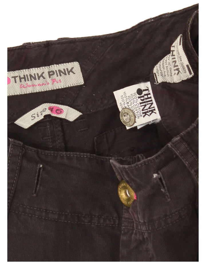 Think Pink Short Cargo Femme IT 46 Large W34 Gris Coton