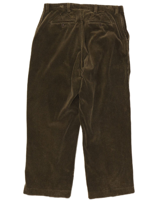 Polo Ralph Lauren Mens Straight Corduroy Trousers W32 L28 Green Colourblock