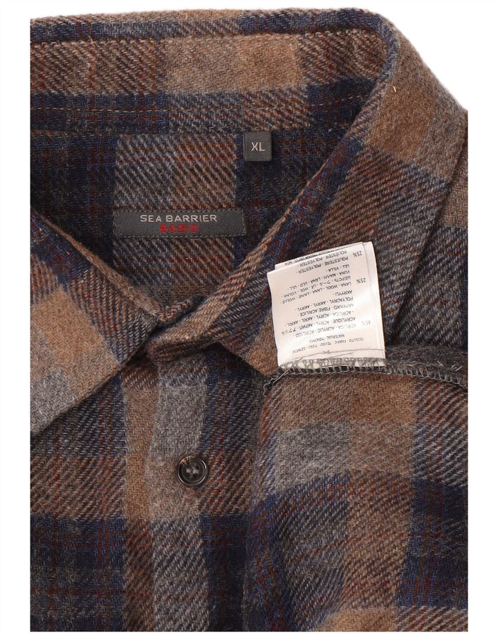 SEA BARRIER Surchemise Homme XL Gris Carreaux Acrylique
