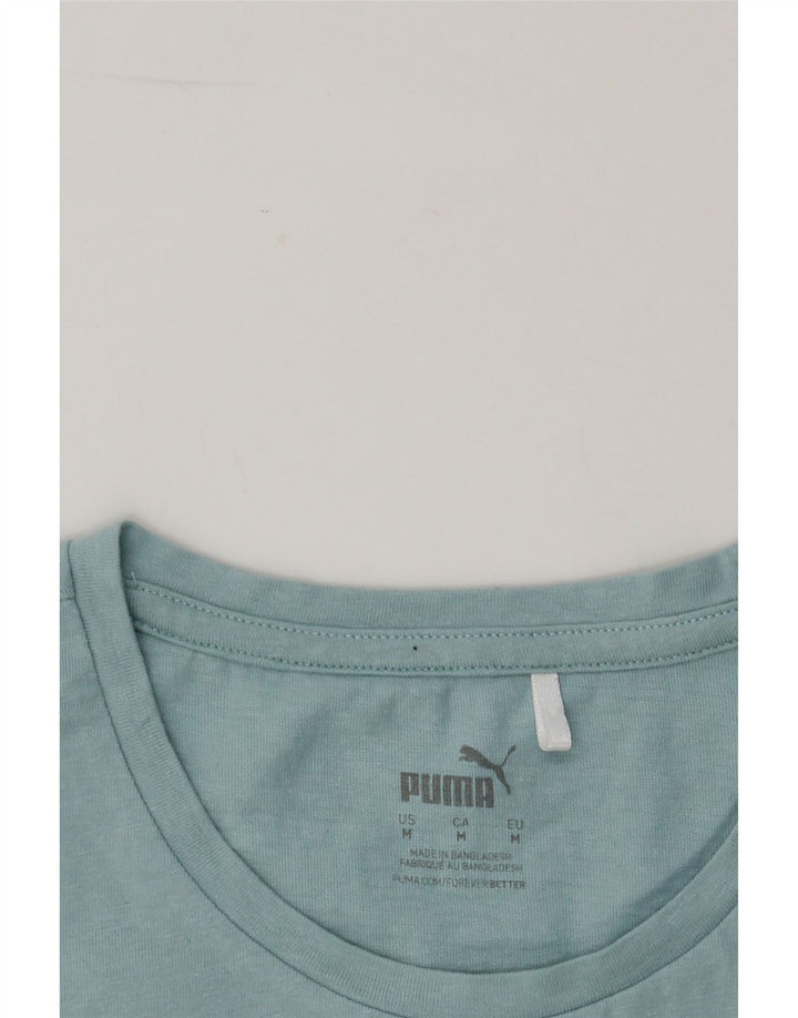 PUMA Womens Graphic T-Shirt Top UK 12 Medium Blue Cotton Vintage Puma and Second-Hand Puma from Messina Hembry 