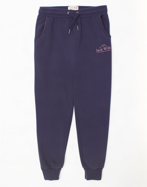 Jack Wills Pantalon De Survêtement Graphique Fille 8-9 Ans Bleu Marine