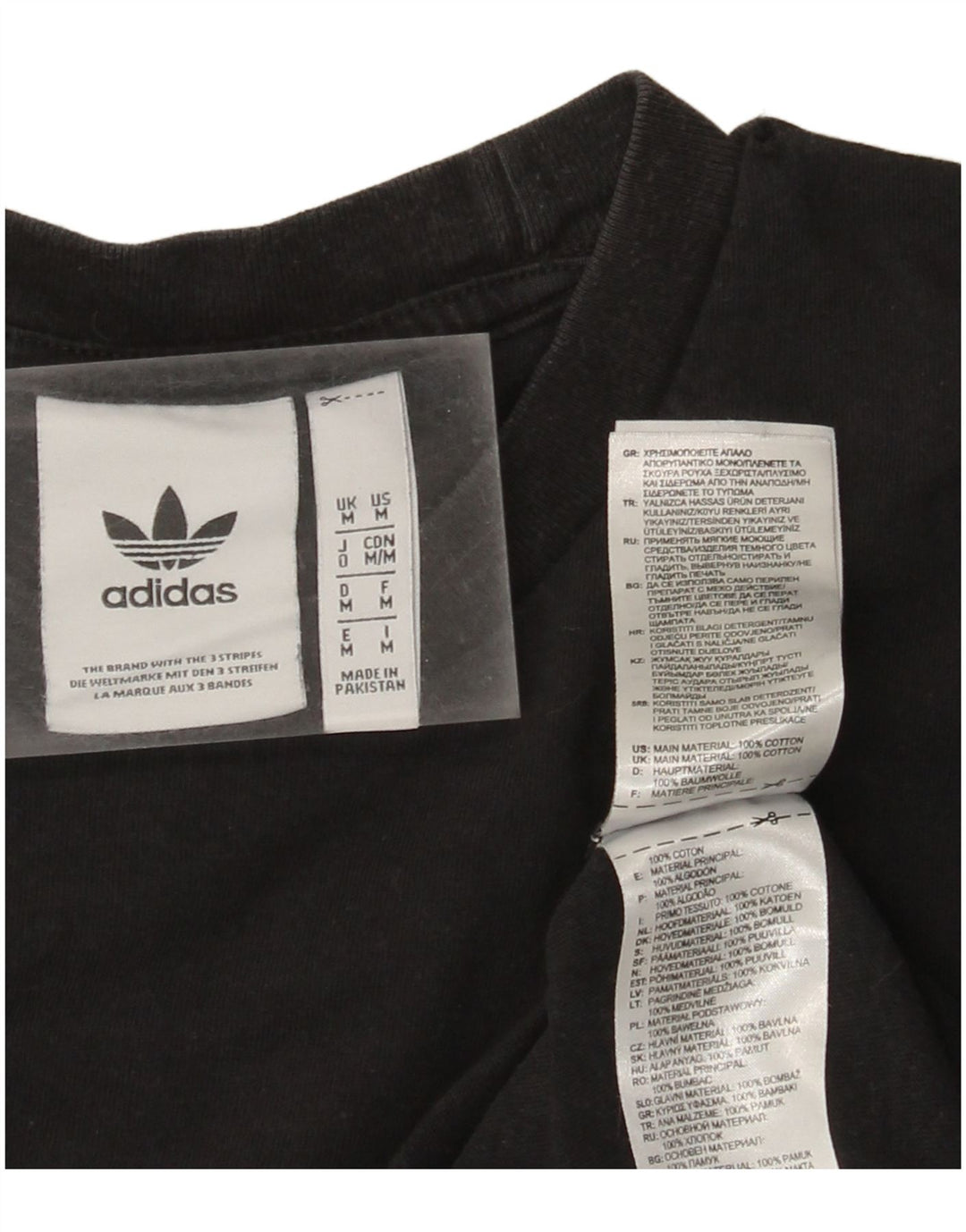 Adidas T-shirt graphique pour homme en coton noir moyen