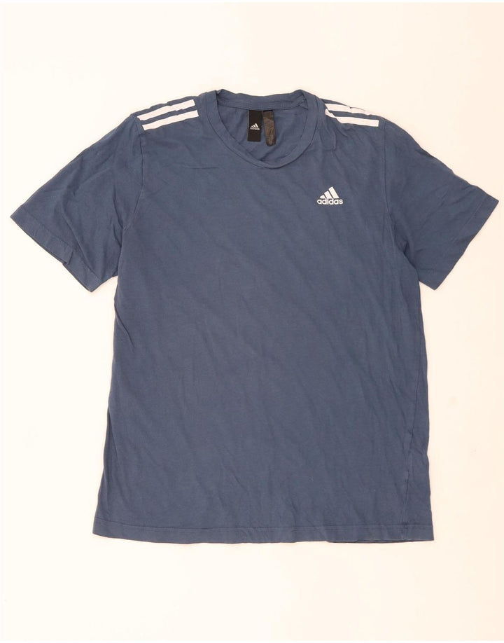 Adidas T-Shirt Homme Top Bleu Moyen Coton