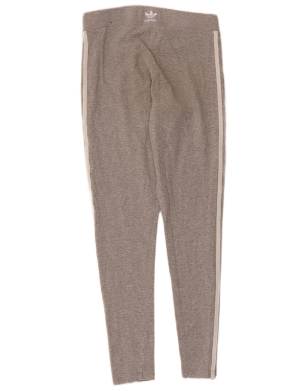 Adidas Leggings Femme UK 12/14 Coton Gris Moyen