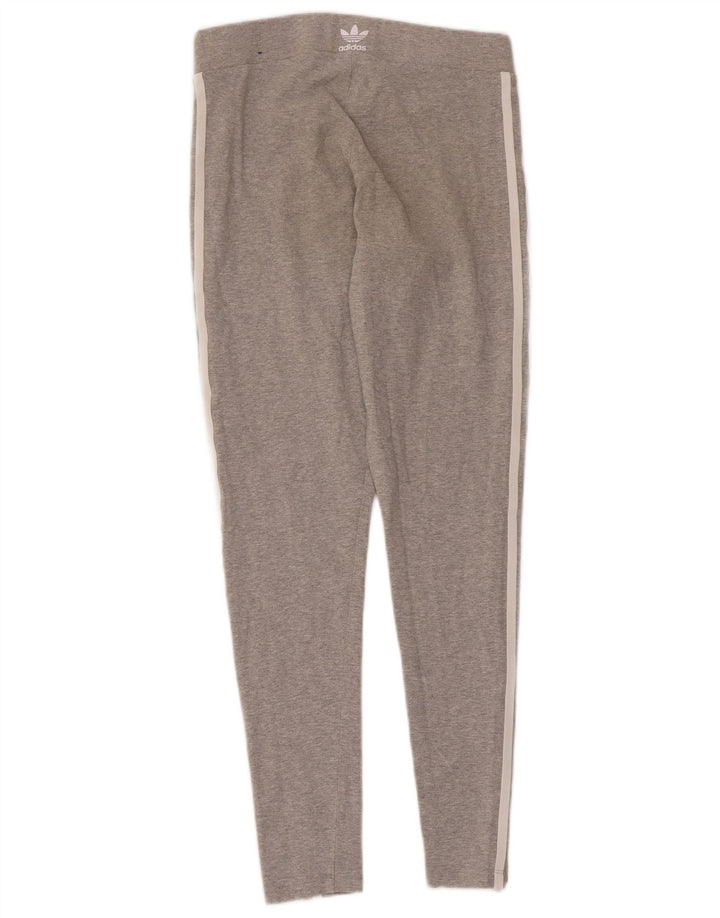 Adidas Leggings Femme UK 12/14 Coton Gris Moyen