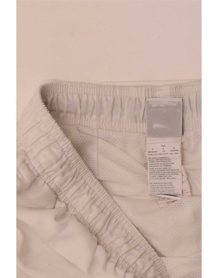 Short de sport Nike pour hommes, grand, blanc, polyester