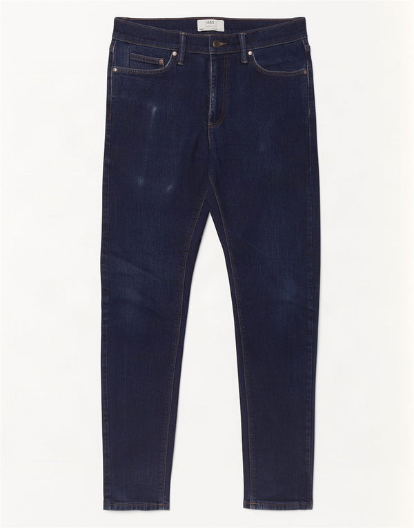 Marks & Spencer Jean skinny homme W30 L31 bleu marine coton