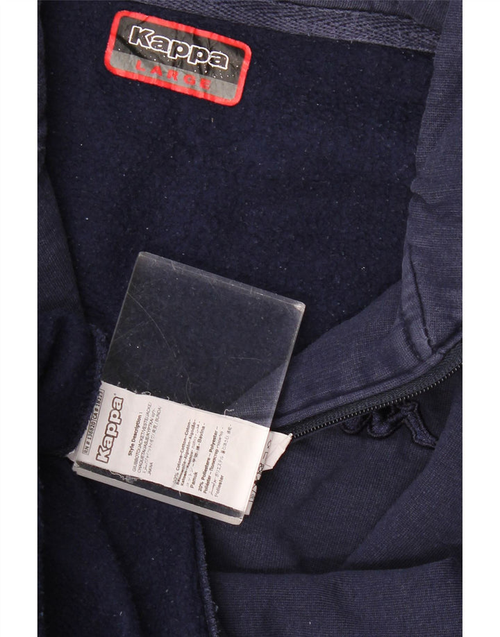 KAPPA Veste de survêtement pour homme en coton bleu marine Taille L