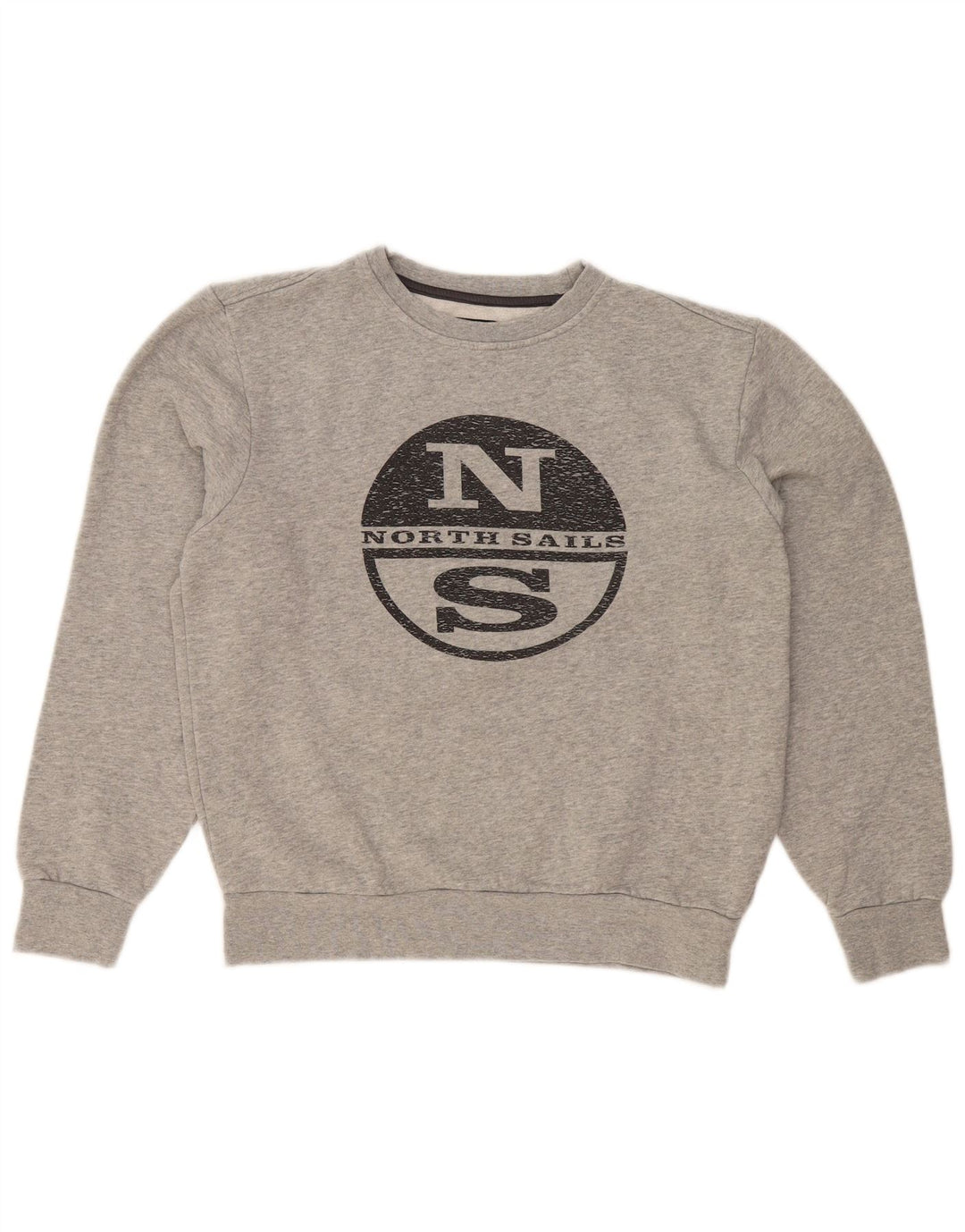 NORTH SAILS Sweat-shirt graphique pour femme UK 14 Gris moyen moucheté