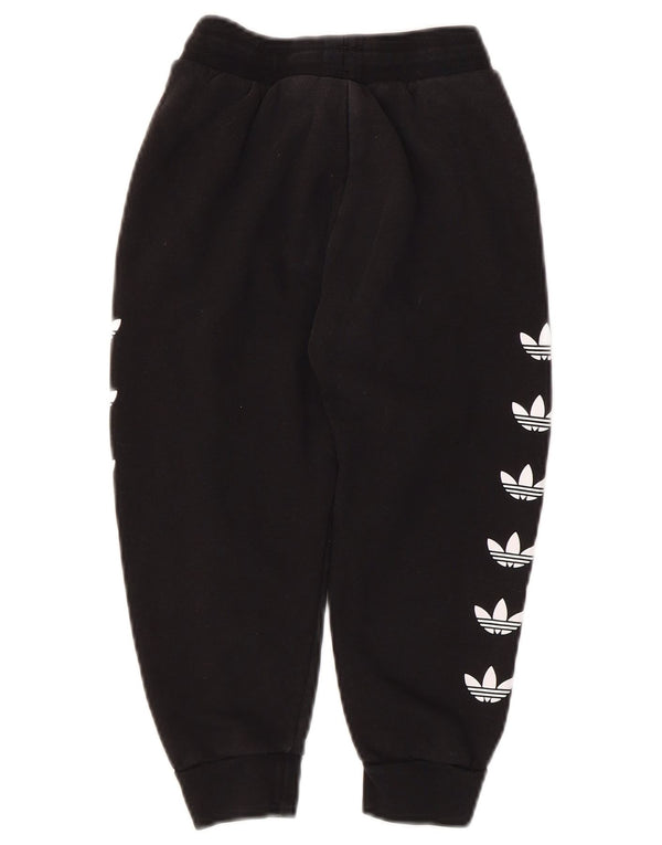 Adidas Pantalon de survêtement graphique pour garçon 4-5 ans en coton noir
