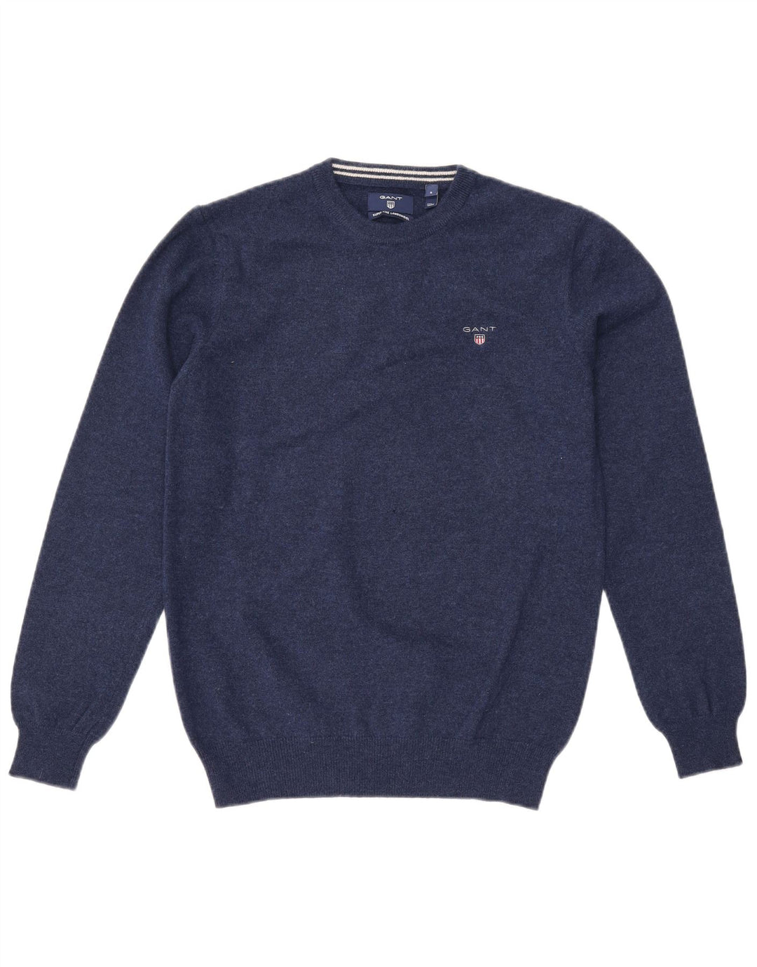Gant Pull ras du cou pour homme en laine bleu marine Small
