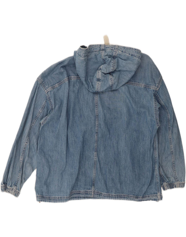 Gap Veste en jean à capuche pour femme UK 16 Large Bleu Coton