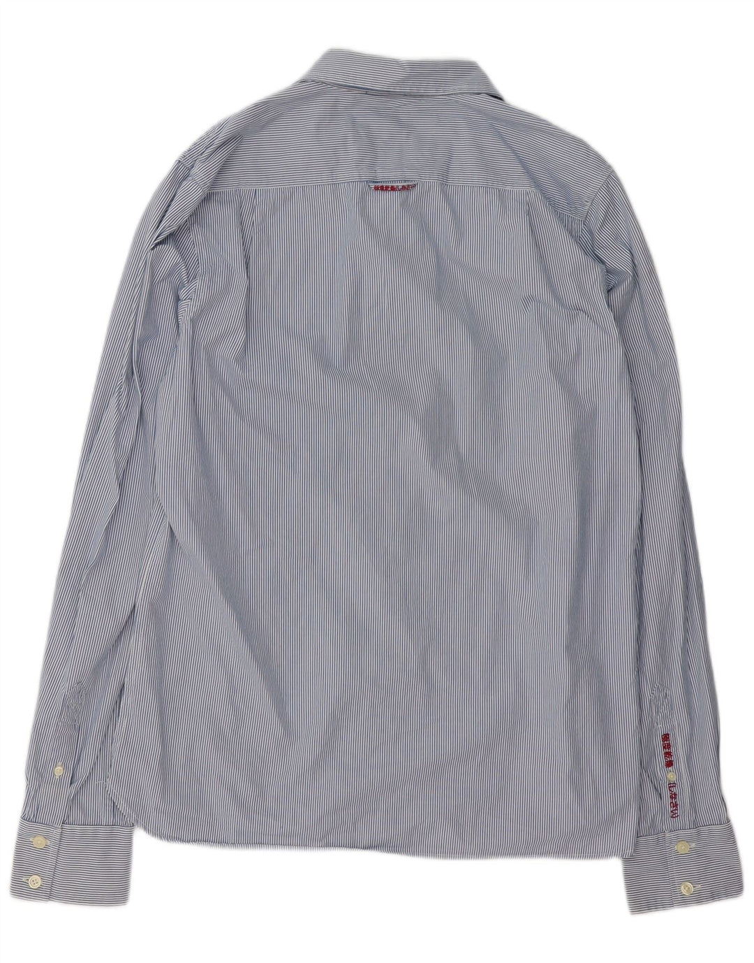 Superdry Chemise Homme 2XL Coton Rayé Bleu