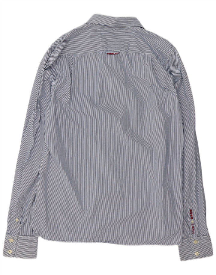Superdry Chemise Homme 2XL Coton Rayé Bleu