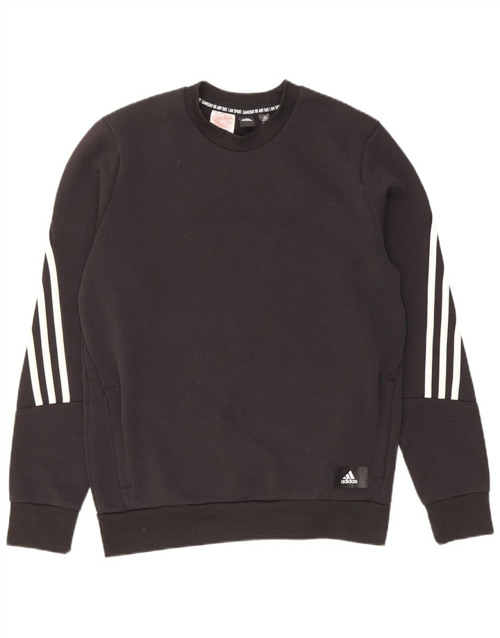 ADIDAS Sweatshirt Jumper Garçon 13-14 ans Noir Coton