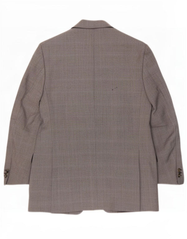 Marks & Spencer Veste blazer à 2 boutons pour homme UK 44 XL en laine à carreaux gris