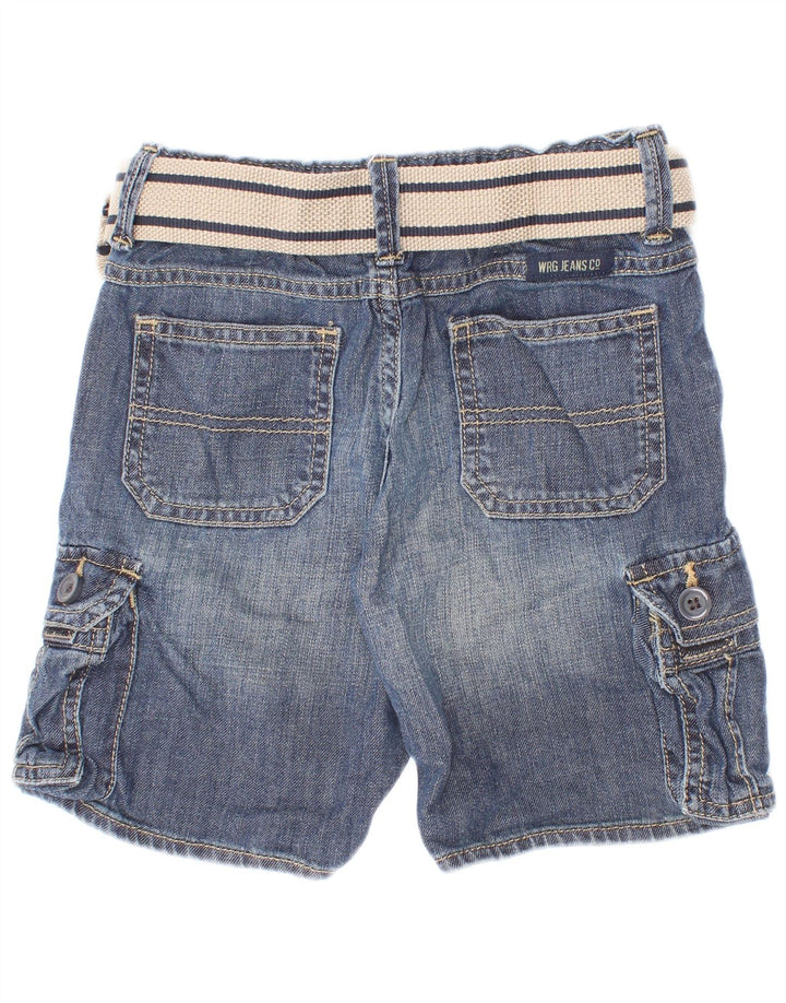 Wrangler Short cargo en jean pour garçon 3-4 ans W22 Bleu coton